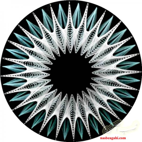 ساعت دیواری وتابلو استرینگ آرت(مـیخ و نــخ)