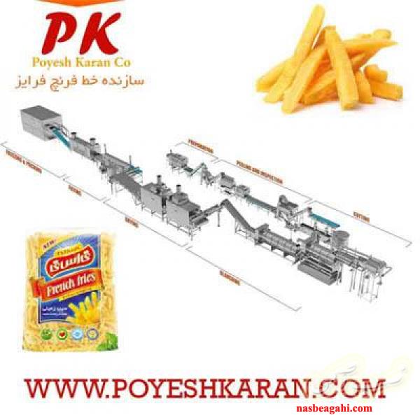 خط تولید سیب زمینی خلال نیمه آماده