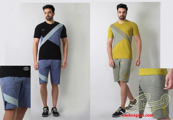 تیشرت شلوارک طرحدار مردانه