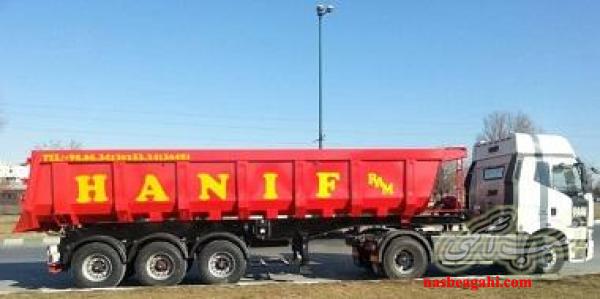 ساخت و فروش تریلر کمپرسی سه محور 34 متر مکعب حنیفرام