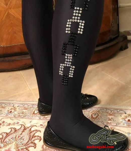 جوراب شلوار نگین دار