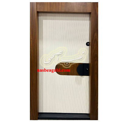 درب ضد سرقت فلزی سفید کلاسیک کد S62 پارس چوب شهریار