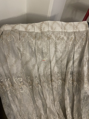 پرده 3متر عرض 3برابر چین(9مترپارچه)قد2/80سانت پارچه ترک درحدنو